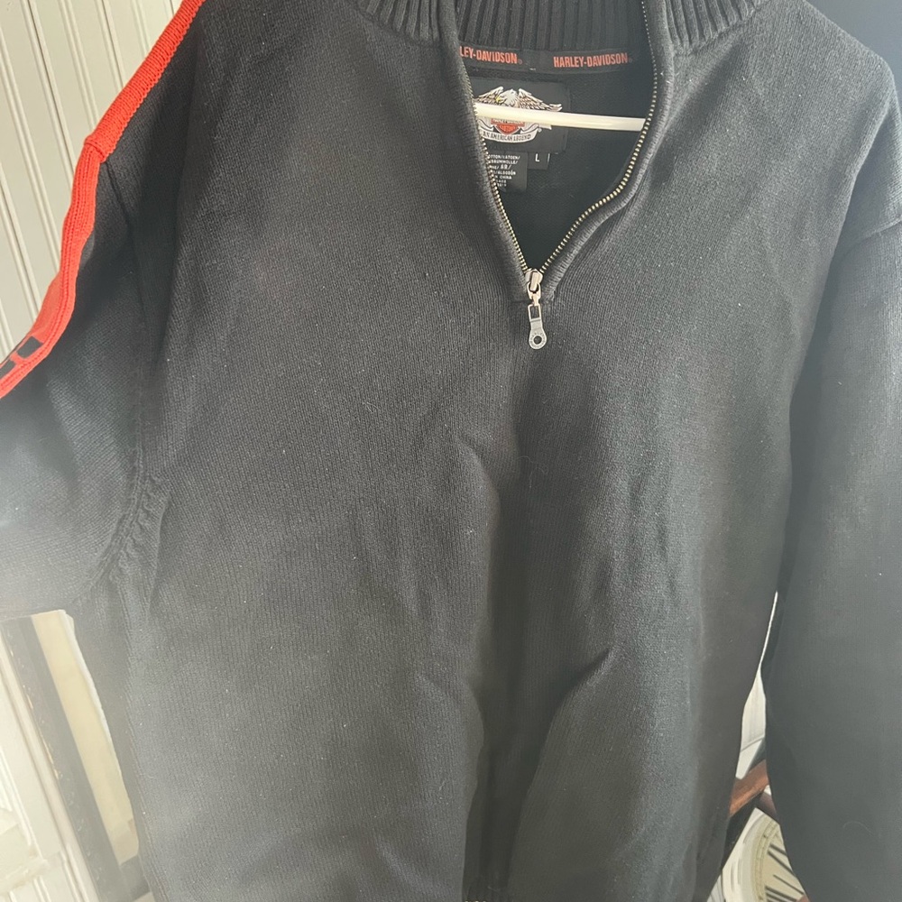 Harley-Davidson Black and Red Men's Sweater